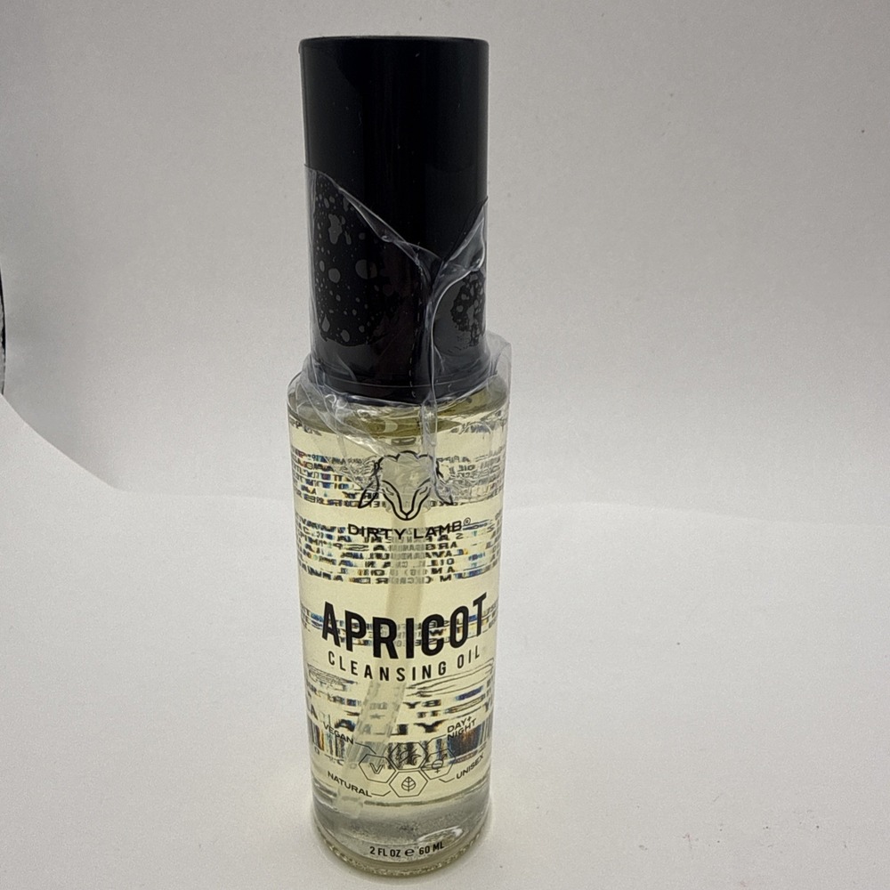 Dirty Lamb Apricot Cleansing Oil 2oz 60ml Vegan Makeup Remover Cleanser SEALED